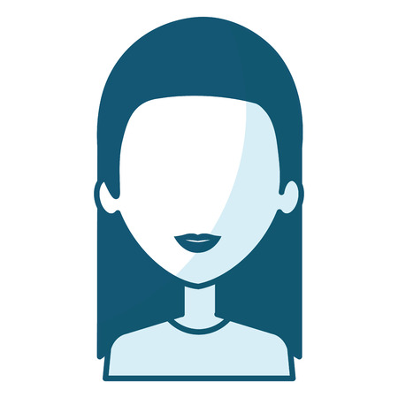 beautiful and young woman character vector illustration designのイラスト素材