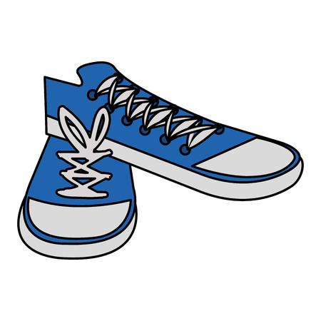 young shoes style icon vector illustration designのイラスト素材