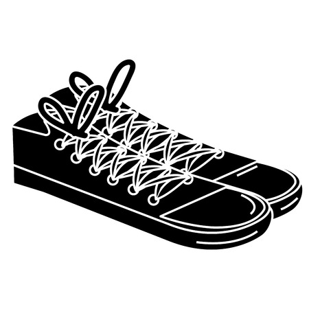 young shoes style icon vector illustration designのイラスト素材