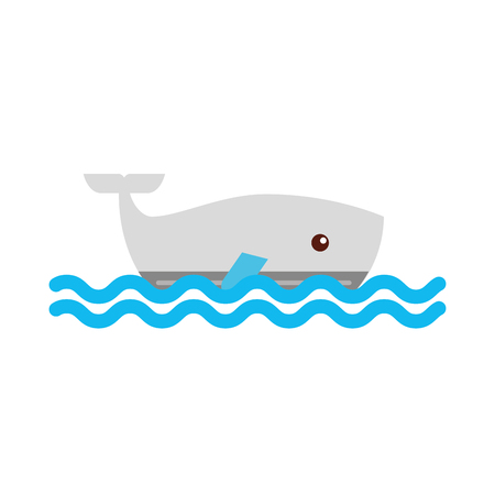 Cute whale isolated icon vector illustration designのイラスト素材