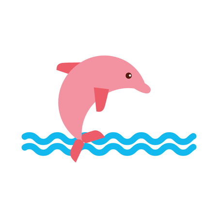 Cute dolphin isolated icon vector illustration designのイラスト素材
