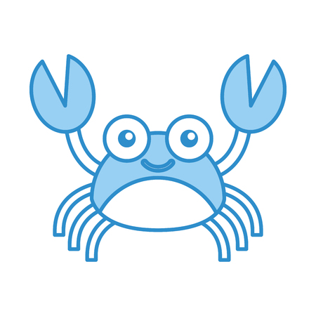 Cute crab sealife character vector illustration designのイラスト素材