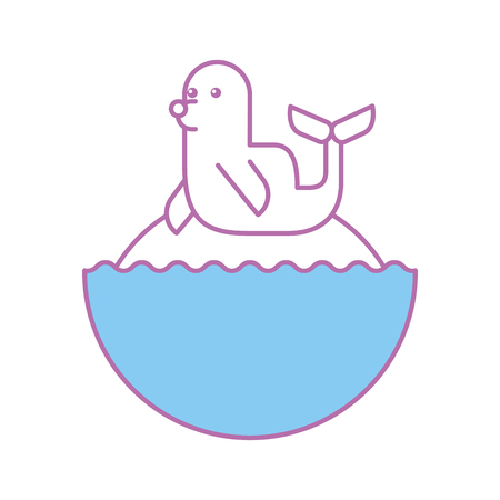 Cute seal isolated icon vector illustration designのイラスト素材