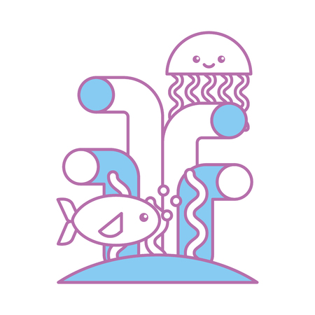 Jelly fish isolated icon vector illustration designのイラスト素材