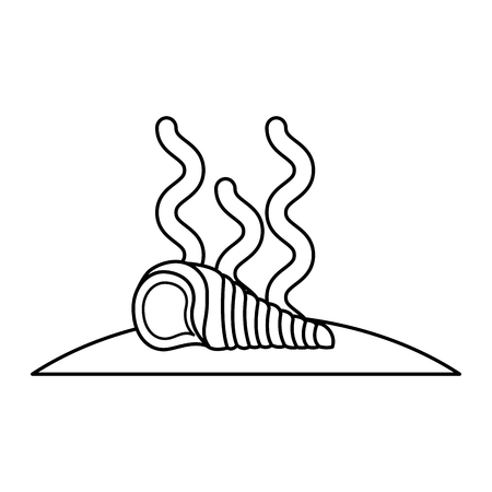 marine snail isolated icon vector illustration designのイラスト素材