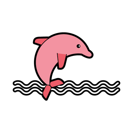 cute dolphin isolated icon vector illustration designのイラスト素材