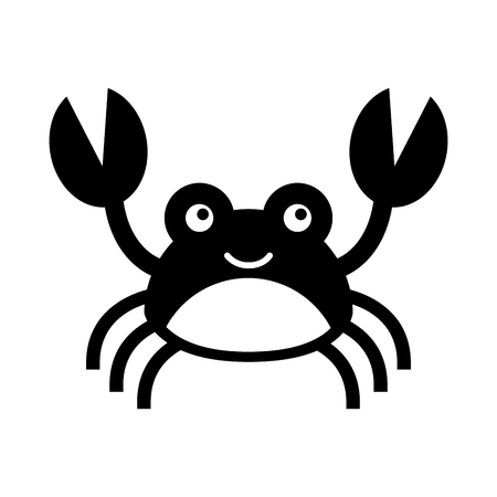 Cute crab sea life character vector illustration designのイラスト素材