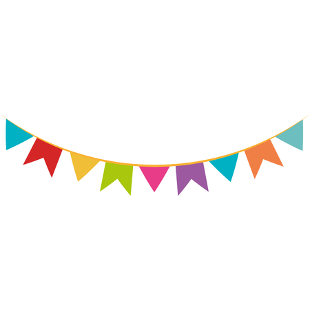 party garlands isolated icon vector illustration designのイラスト素材