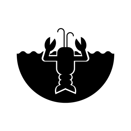 Cute lobster sea life character vector illustration designのイラスト素材