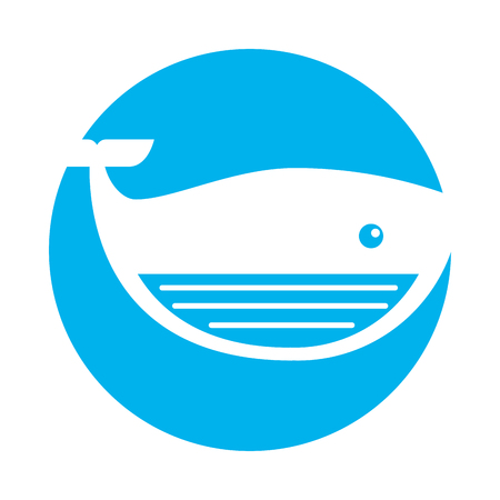 Cute whale isolated icon vector illustration designのイラスト素材