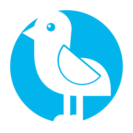 Cute bird sea icon vector illustration designのイラスト素材