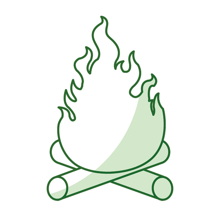 campfire flame isolated icon vector illustration designのイラスト素材