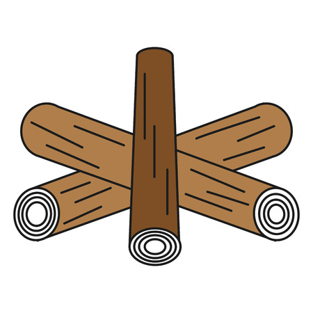 campfire off isolated iconのイラスト素材