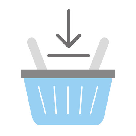 basket shopping with down arrow isolated icon vector illustration designのイラスト素材