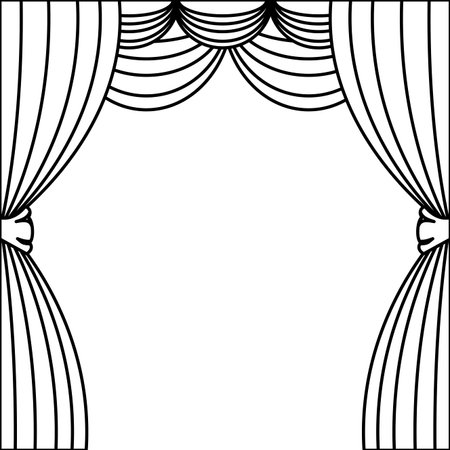theater curtain isolated icon vector illustration designのイラスト素材