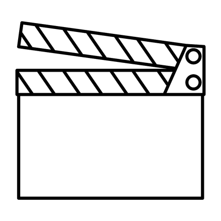 clapper board cinema icon vector illustration designのイラスト素材
