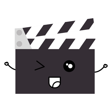 clapperboard cinema  character vector illustration designのイラスト素材