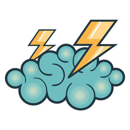 cloud thunder weather icon vector illustration design graphicのイラスト素材