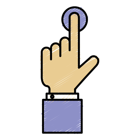 touch point hand icon vector illustration design graphicのイラスト素材