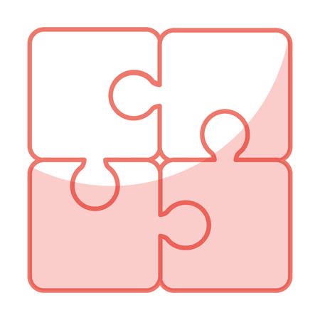 Puzzle tokens flat icon vector illiustration design imageのイラスト素材