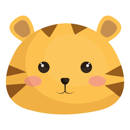 Stuffed animal tiger icon vector illustration design graphicのイラスト素材