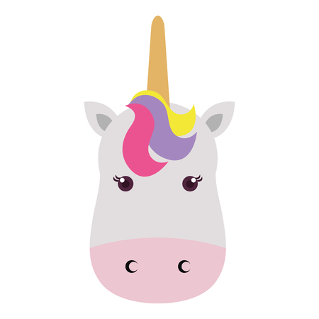 Unicorn animal horn icon vector illustration design graphicのイラスト素材