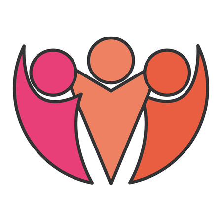 teamwork symbol silhouette icon vector illustration designのイラスト素材