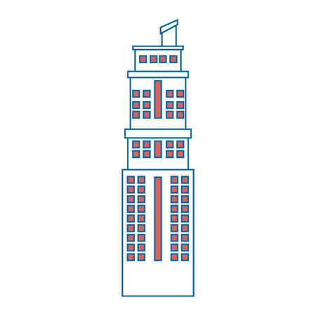 city building icon over white background vector illustrationのイラスト素材