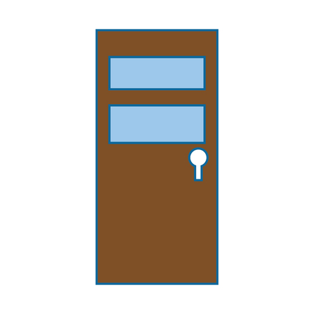 door icon over white background vector illustrationのイラスト素材
