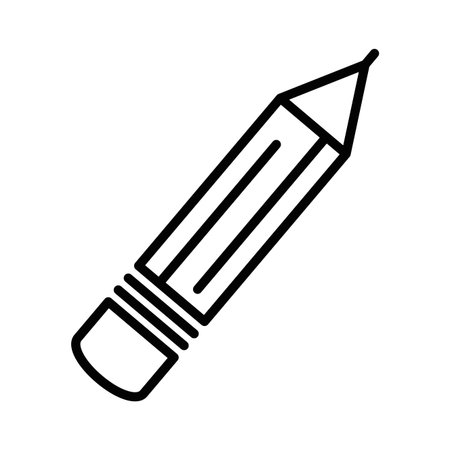 pencil utensil icon over white background vector illustrationのイラスト素材