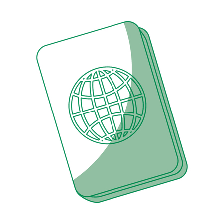Passport icon over white background vector illustrationのイラスト素材