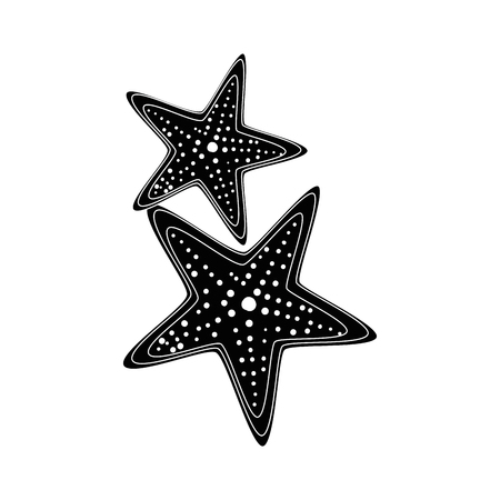 Sea stars icon over white background vector illustrationのイラスト素材