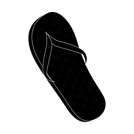 beach sandal icon over white background vector illustrationのイラスト素材