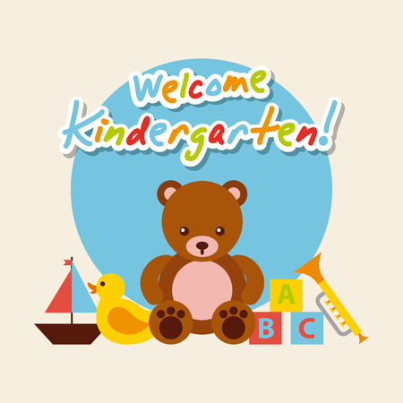 kinder garten cartoon icon vector illustration design graphicのイラスト素材