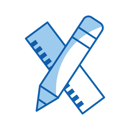 Pencil writing instrument icon vector illustration design graphicのイラスト素材