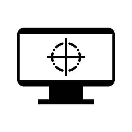 Computer electronic work dark vector illustration design graphicのイラスト素材