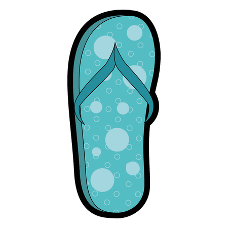 beach sandals icon over white background colorful design vector illustrationのイラスト素材