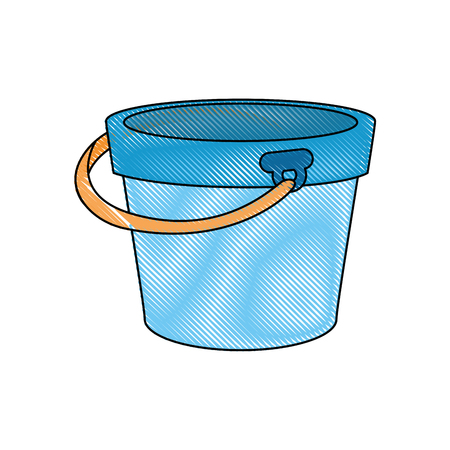 bucket icon over white background colorful design vector illustrationのイラスト素材