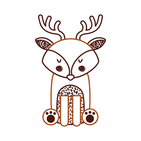 Animal reindeer cartoon icon vector illustration design graphicのイラスト素材
