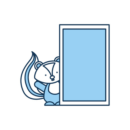 Animal Skunk cartoon icon vector illustration design graphicのイラスト素材