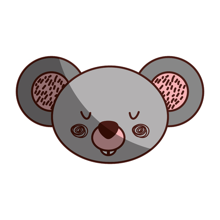 Animal koala cartoon icon vector illustration design shadowのイラスト素材