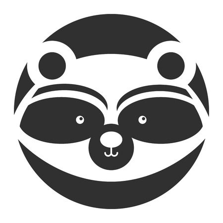 Animal raccoon cartoon icon vector illustration design graphicのイラスト素材