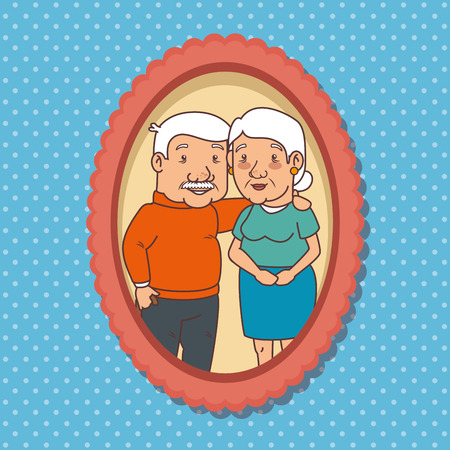 Happy grandparents day vector illustration graphic designのイラスト素材