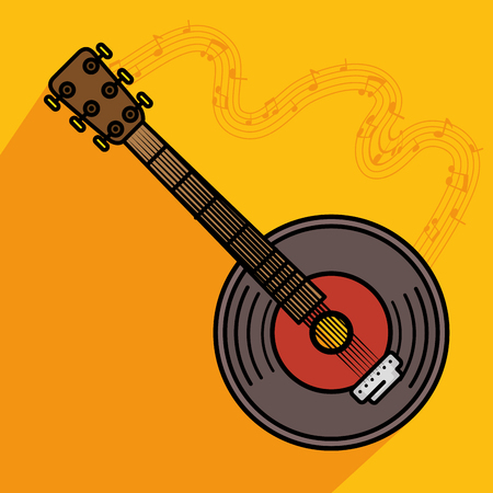 banjo musical instrument icon vector illustration graphic designのイラスト素材