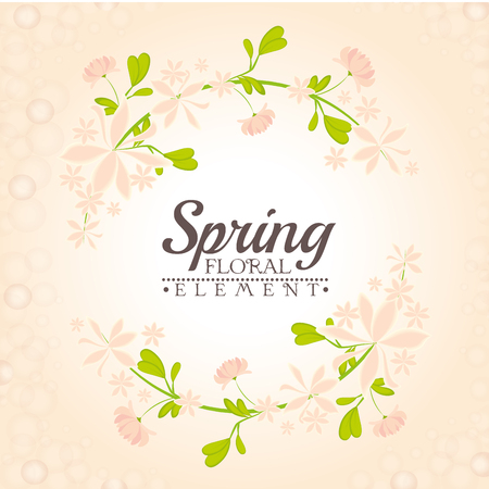 Floral Spring Graphic Design with colorful flowers vector illustration graphic designのイラスト素材