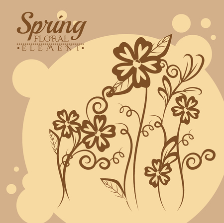 Floral Spring Graphic Design with colorful flowers vector illustration graphic designのイラスト素材
