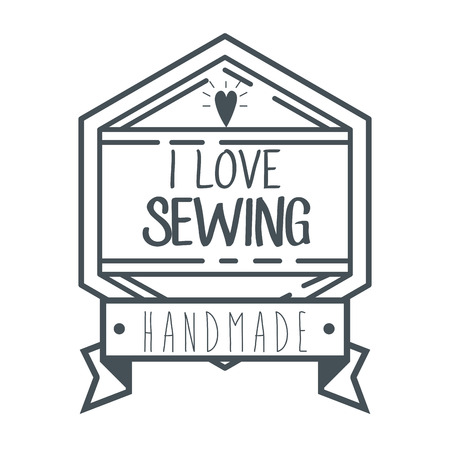 vintage hand made  labels craft knitting art labels tags with lettering vector illustration graphic designのイラスト素材