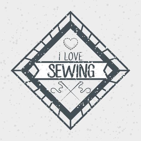 vintage hand made  labels craft knitting art labels tags with lettering vector illustration graphic designのイラスト素材