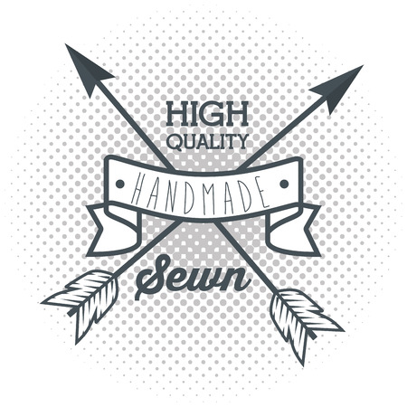 vintage hand made  labels craft knitting art labels tags with lettering vector illustration graphic designのイラスト素材