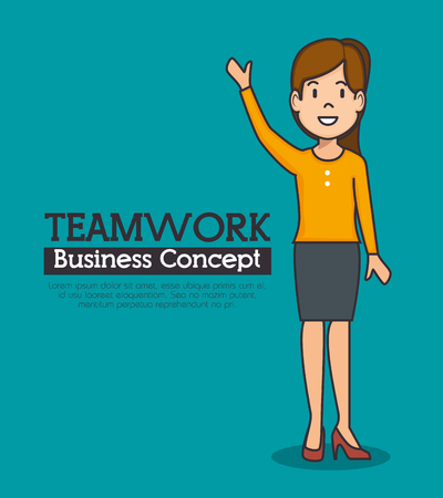 banner of teamwork business concept vector illustration graphic designのイラスト素材